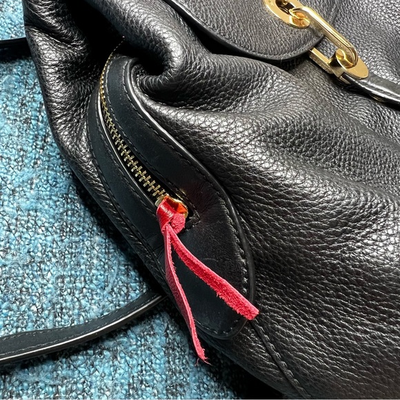 Michael Kors Raven Medium Pebbled Leather Backpack in Black - Picture 10 of 14